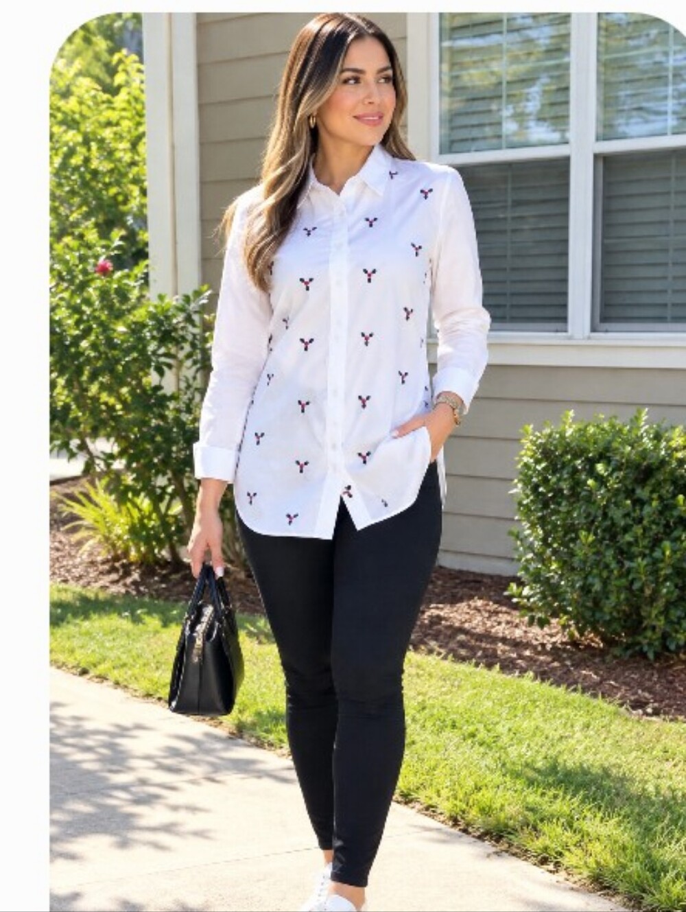 Talbots Blouse Women’s White Button-Down Shirt Sz S